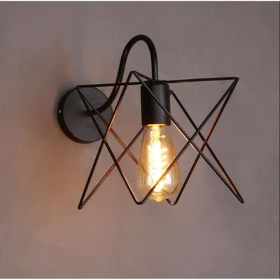 Vintage Fer Cage Mur Lampe Rétro Loft Couloir Escaliers Lampe