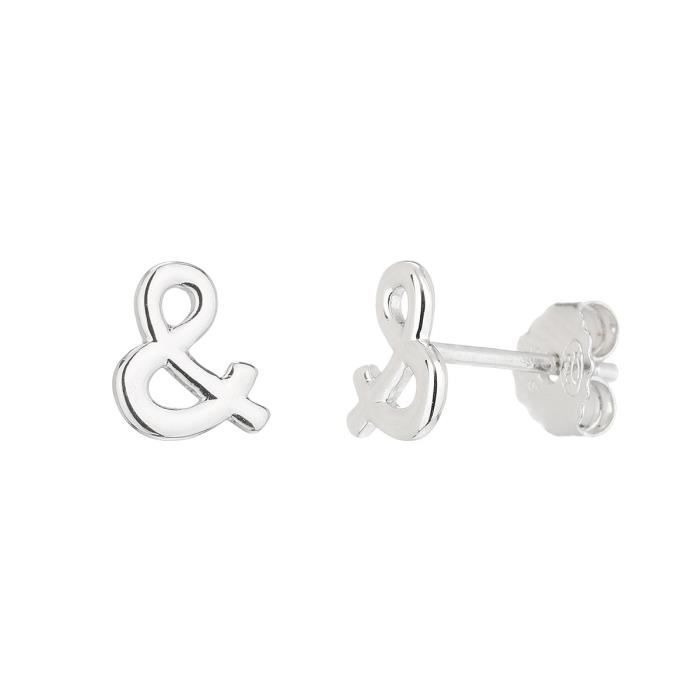 MONPLAISIR Boucles d'Oreilles Argent Fin 925/1000 Motif \