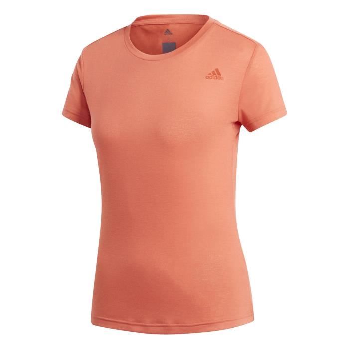 ADIDAS T-Shirt Freelift Prime - Femme - Corail