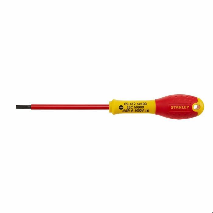 STANLEY Tournevis Isolé Plat Fatmax 4x100mm red