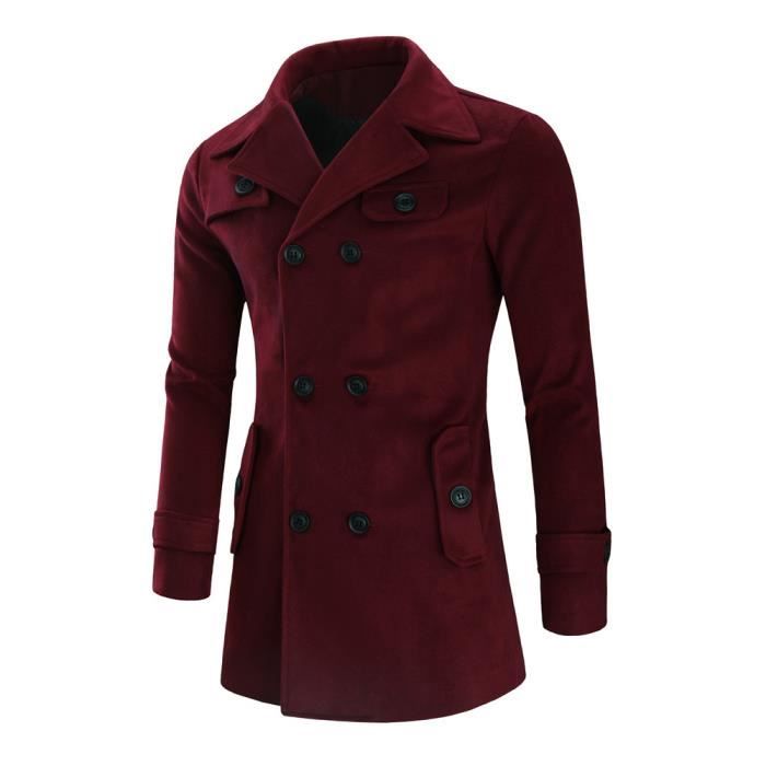 Button Pardessus Outwear Homme Du Veste Trench Long Vin Chaud Hiver Smart Manteaux WZ188q0