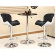 2 Pcs Tabourets De Bar Chaise Moderne Stools A La Cuisine En Faux