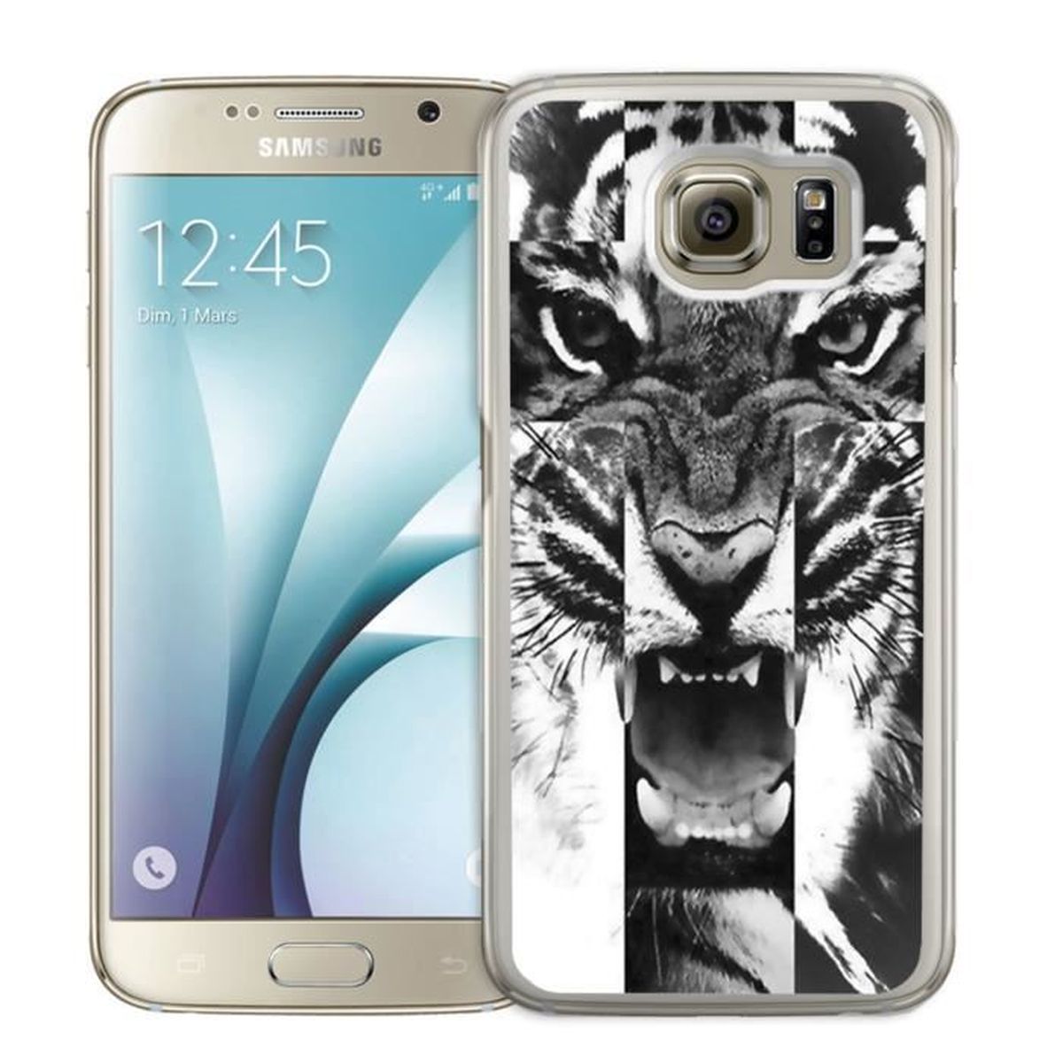 Coque Samsung Galaxy S7 Edge Tigre Swag Noir Et Blanc