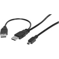 CÂBLE INFORMATIQUE Cable USB 2.0 avec reprise d'alimentation mini usb CÂBLE INFORMATIQUE Cable USB 2.0 avec reprise d'alimentation mini usb