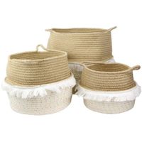 CASIER POUR MEUBLE TOTALLY ADDICT Panier rangement à frange et fibre CASIER POUR MEUBLE TOTALLY ADDICT Panier rangement à frange et fibre