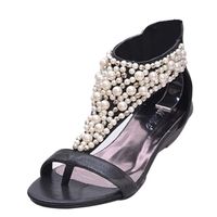 TONG Minetom Femme Bohemian Style Perlée Sandales Compe TONG Minetom Femme Bohemian Style Perlée Sandales Compe