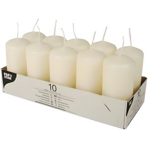 Lot De 18 Bougies Blanches Cylindriques 20 Cm - Sans Odeur, Mèche Coton, Longue Durée Pour Décoration De Table - 14