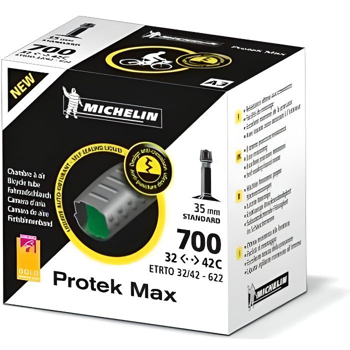MICHELIN - Chambre à air 29 pouces modèle PROTEK MAX dimensions 47/57x622 valve presta 40 mm