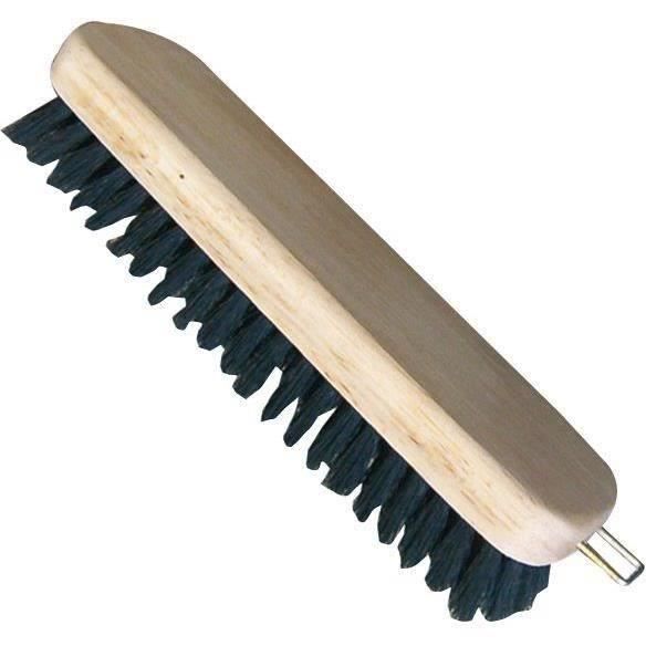 Brosse à vêtements droite L: 18 cm fibres de soie noire
