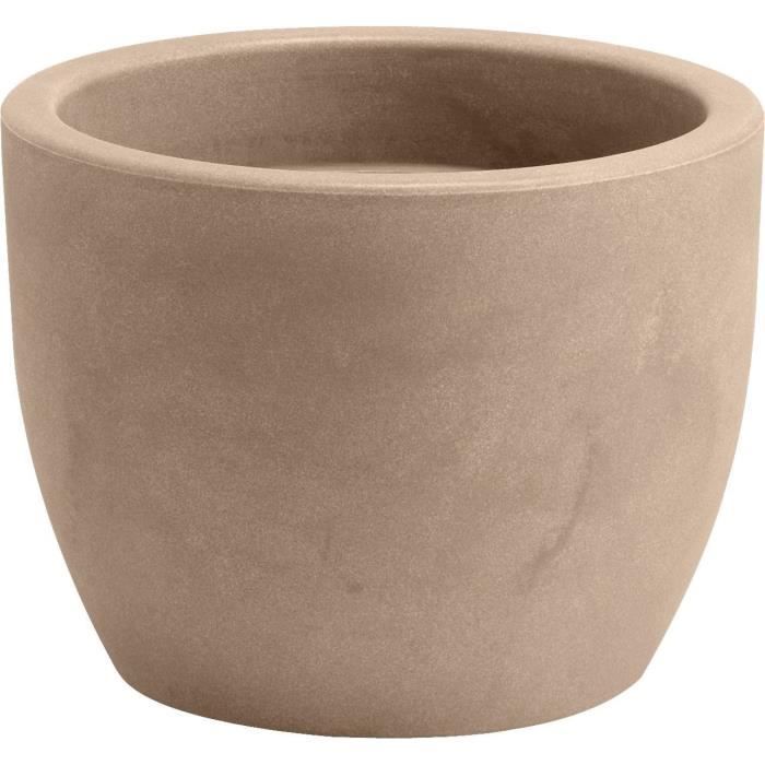 NICOLI Cache pot, utilisable comme pot Hera 50 Av - 50 x 38 cm - Marron havane