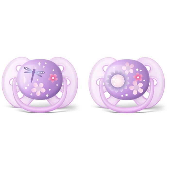 PHILIPS AVENT Sucette Ultra Douce 6-18 mois Fille