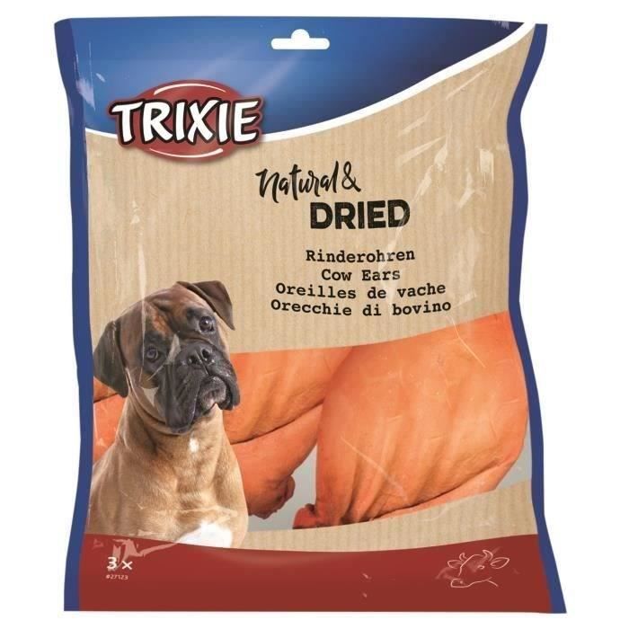 TRIXIE Lot de 3 Oreilles de vache - Fumé - Pour chien