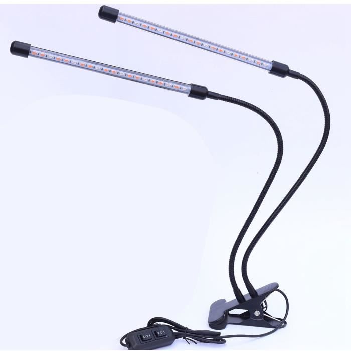 Reglable De 40 Led Les 36 Plantes Lampe col 18w Avec Rougebleu Double Cultiver Pour Cygne Timing Tete Chips Spectre D'interieur CoWrdxBe