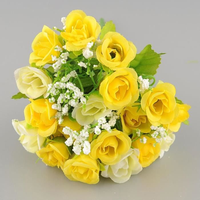 2016 21pcs parfaite rose artificielle fleurs de mariage en ...