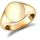 Jewelco Londres solide 9K or jaune ovale chevalièr