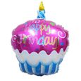 Grande taille Joyeux Anniversaire Gâteau Forme Feuille Hélium Ballon Fête D/'Anniversaire Décoration