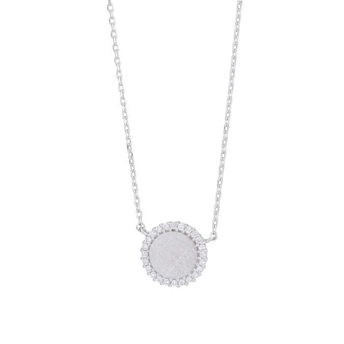 MY MUST Collier Métal et Oxydes de Zirconium Femme