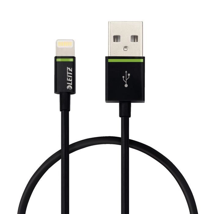 LEITZ Cable Lightning vers USB 30cm - noir