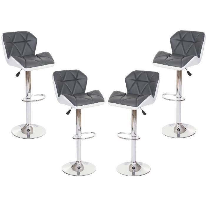 Lot De 4 Tabouret De Bar Gris