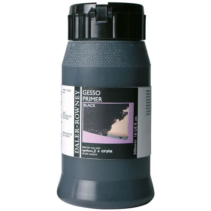 Daler Rowney Acrylic Medium Gesso Primer 500ml Black Achat