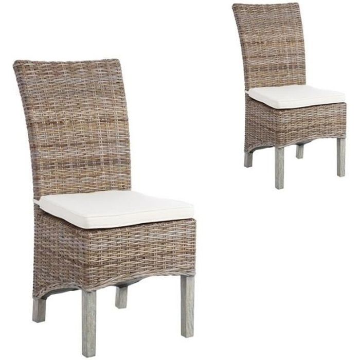 chaises rotin et tissus - achat / vente pas cher