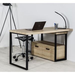 Bureau Metal Et Verre Noir Ecosia