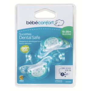 BEBE CONFORT Sucette Dental Safe 18-36 mois x2 - Silicone - Vert Little Valleys