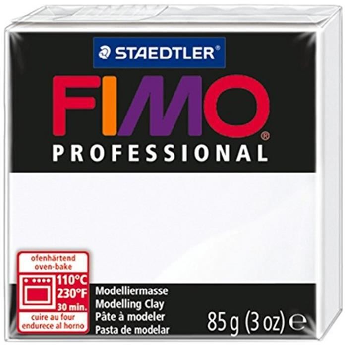 FIMO Boite 4 Pieces Fimo Professionnel 85G Blanc