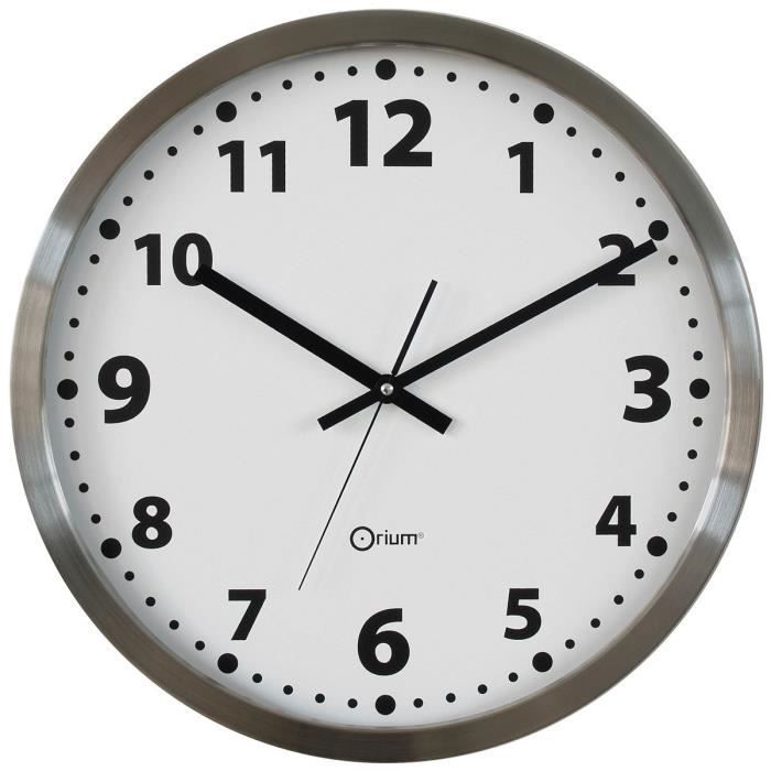 Horloge murale Ø45cm à piles grise - Achat / Vente horloge ...
