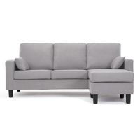CANAPÉ - SOFA - DIVAN Canapé d'angle réversible BERLIN 3 places - Tissu CANAPÉ - SOFA - DIVAN Canapé d'angle réversible BERLIN 3 places - Tissu