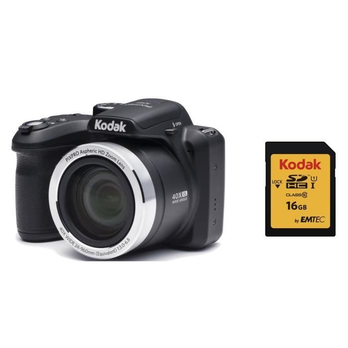 KODAK AZ401 Appareil Photo Bridge - Zoom x40 + KODAK Carte 16 Go