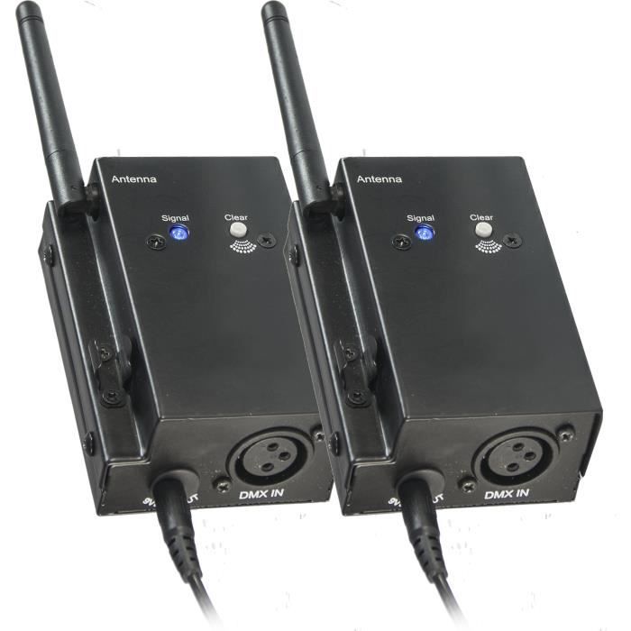 IBIZA LIGHT WD200SET Système D'émetteur / Récepteur DMX Sans Fil - 2.4ghz