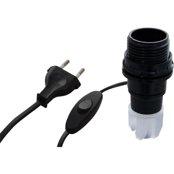 TIBELEC Kit adaptateur bouteille équipé E14 noir