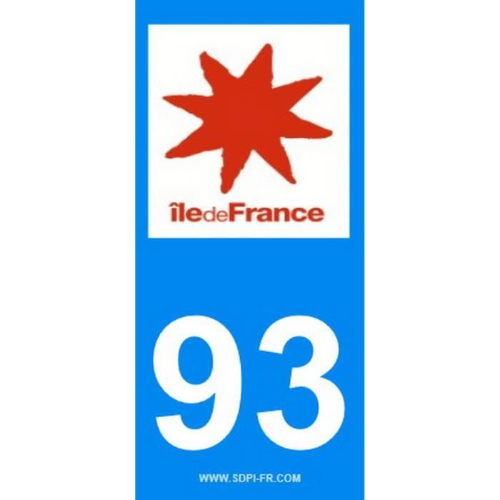 STICKZIF 2 Autocollants Région Département 93 SR93