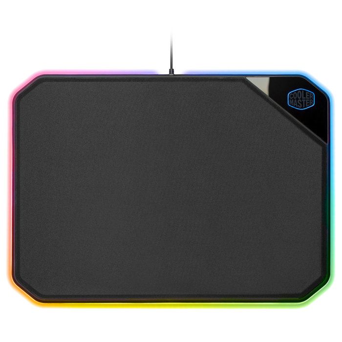 Cooler Master - MP860 - Tapis de souris Gaming rigide double face RGB ( 360 x 260 x 6 mm) Faces tissu & Aluminium - Noir