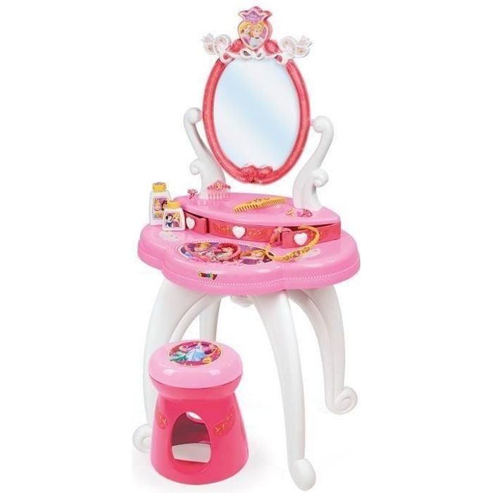 DISNEY PRINCESSES Smoby Coiffeuse 2 en 1 + 10 Acs