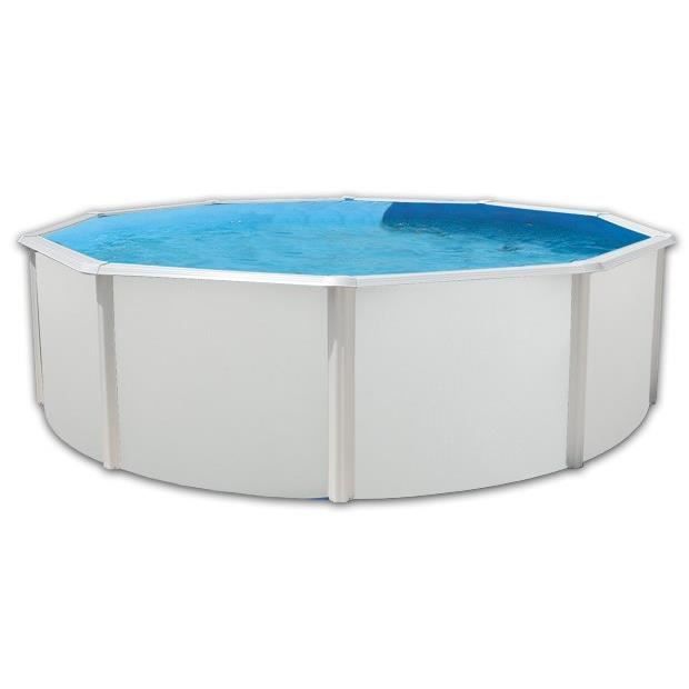 MAGNUM Piscine ronde en acier avec tapis 350x132cm