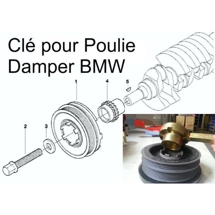 Clé de blocage poulie Damper BMW marque BGS Techni