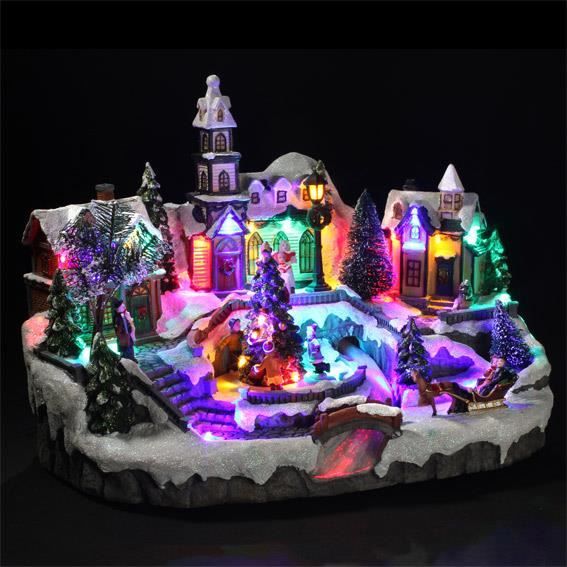 Village de Noël lumineux Rivière Magique - Achat / Vente village - manège - Cdiscount
