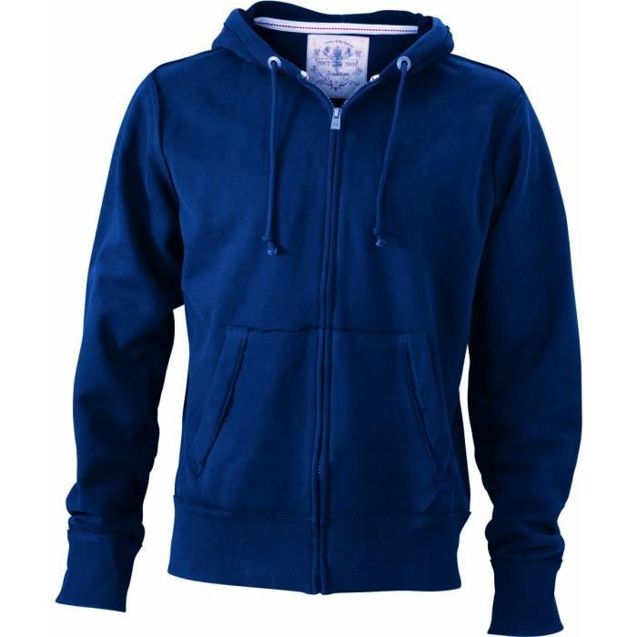 On À Bleu Zippée Capuche Veste Come TgPzOz