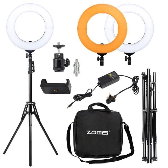 Avec À Anneau Pour Photographier Lampe Led Et Zomei Lumière 18 Fluide Pouces Variateur Pied QxBEoCeWrd