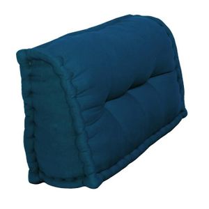 COUSSIN - MATELAS DE SOL Dossier Cale-Reins 100% coton 60x22/11xH35 cm BLEU