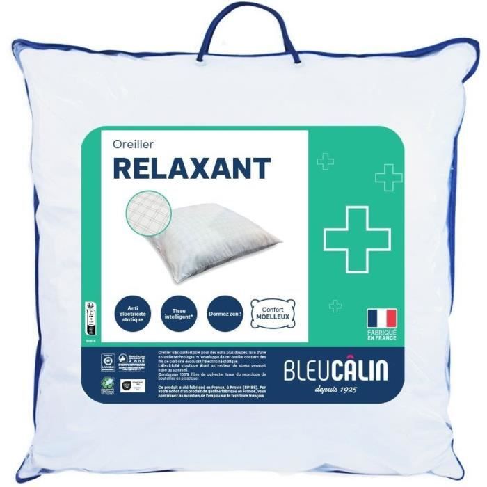 BLEU CALIN Oreiller Relaxant - 60 x 60 cm
