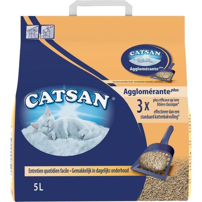 CATSAN Litière compacte - Pour chat -5L
