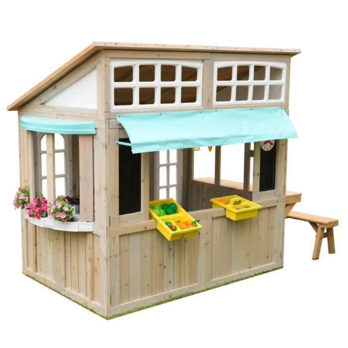 KIDKRAFT - Cabane en bois Meadowlane Market