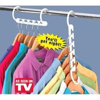 CINTRE Lot de 8 Porte-Cintres Gain de Place - Cintre Magi CINTRE Lot de 8 Porte-Cintres Gain de Place - Cintre Magi