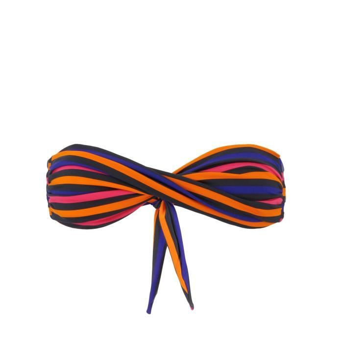 WANABEE Maillot de bain Beach Bandeau Rayure Femme