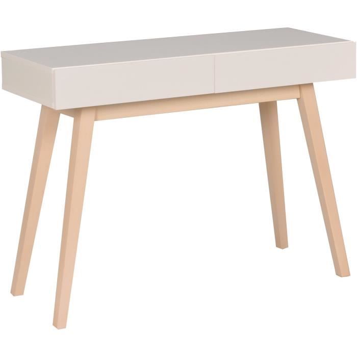 HOME Console 2 tiroirs - Laquée blanc - L 100 cm