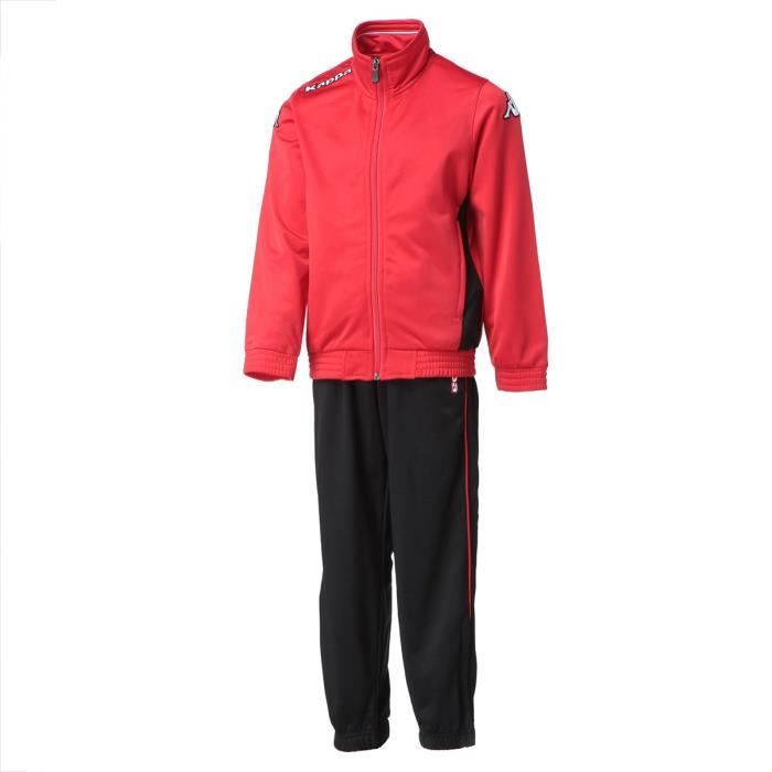 KAPPA Survêtement Savigno TKS - Enfant - Noir et Rouge