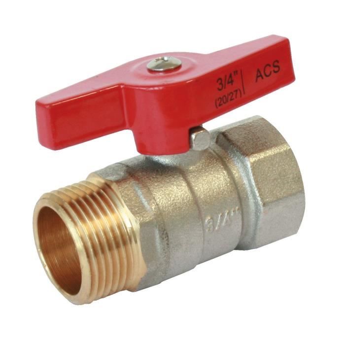 SOMATHERM Vanne à sphère ACS Mâle Femelle 3/8